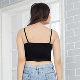 Trylo U-Cut Crop Top-Black-S,BLACK,,B0DRYNF9VW