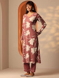 Libas Women'S Rayon Kurta Set (400826Xl_Brown