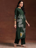 Libas Women'S Silk Blend Kurta Set (36771O0R Green Xl