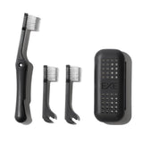 Minibox Folding Travel Toothbrush with Dual-Length Bristles & Case, Compact Mini Design for Business Trips, Camping, and Outdoor