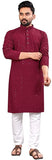 Lookmark Present Men'S Pure Rayon Chikankari Sequins Kurta||Men'S Chikankari Maroon Coloured Kurta|| Az-Lm-Og-Kurta 11 Maroon-Xx