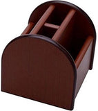 Abaj Polished MultiFunctional 360 Degree Revolving Pen Stand Office Stationary Wooden Rotating Mobile Holder for Office Desk 8