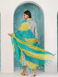 Anni Designer Women'S Rayon Blend Printed Straight Kurta With Pant & Dupatta (Sthula Multi-Nw_Xl_Green_X-Large),Green,XL,Rayon Blend,Regular,