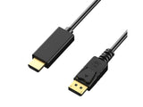 Adapter Cable Displayport Left Connector Male Left Gender Hdmi Right Conne
