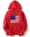 Adro Men'S Cotton Neck Hooded Sweatshirt (H21-M-Nww-Rd_Red_S)