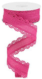 Craig Bachman 1.5 Scalloped Edge Ribbon: Fuchsia (10 Yard) Floral Arrangement, Gift Wrapping, Holiday Wreath, Bow, Fabric Craft