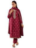 Libas Women'S Silk Blend Kurta Sets (49504_Pink_L)