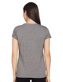 Enamor Women'S Plain Slim Fit T-Shirt (E047_Medium Grey Melange M)
