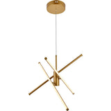 Living District Sonya 3-Light Modern Aluminum Pendant In Gold Finish