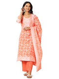 Libas Women'S Chanderi Silk Kurta Sets (99208_Orange_M)