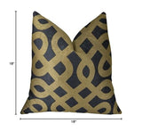 Plutus Brands Graphic Maze Throw Pillow, 18 X 18, Navy/Taupe