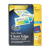 Avery TwoSide Clean Edge Printable Business Cards CARD,IJ BUS 1000BX,WE (Pack of2)