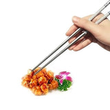 MITVIK 5 Pairs Reusable Metal Stainless Steel Chopsticks Dishwasher Safe Lightweight Easy to Use Metal Chop Stick Utensils (1)
