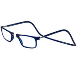 Clic Magnetic Reading Glasses for Men or Women, Computer Readers, Executive (M-XL, Dark Matte Blue, 1.25 Magnification)