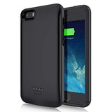 JUBOTY Battery Case for iPhone SE 2016 5S 5 Slim 4000mAh External Charging Case for iPhone 5 5S SE Portable Rechargeable Battery Pack Charger Case(Not Fit 2020 2022 SE 5C)-New
