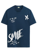 Adro Mens Smile Printed Cotton T-Shirt_Rn24-L2-Smile-Sb-S Teal