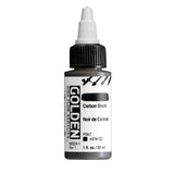 High Flow Acrylics by GOLDEN, Carbon Black, 1 fl. oz. Bottle, Professional Acrylic Paint, Opaque
