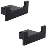 RANDOM Black Double Towel Hook SUS304 Stainless Steel Towel Hooks for Bathroom Wall Mounted Coat Hooks Heavy Duty Wall Hook Squa