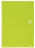 Kokuyo Spiral Lined Notebook, 10 X 7 Pastel Journal B5 Soft Ring Notebooks With Dot 6 Mm Ruled, 40 Sheets, Light Green 1 Sub