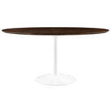 Modway Lippa Dining Table, 60, White Cherry Walnut