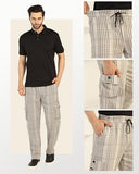 Toplot Men'S Regular Casual Pants (Chex-Trouser-5208-Cosmic-36_Cosmic,Cosmic,36,B0DJKV4MRP
