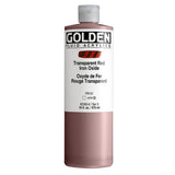 Golden Fluid Acrylics Transparent Red Iron Oxide 16 oz Bottle