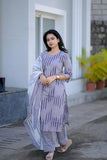 Gosriki Women'S Rayon Viscose Straight Printed Kurta With Pant & Dupatta (Jumera Blue-Gs_L_Blue_Large),Lavender,,B0DZ6Y4TVT