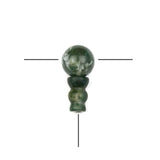 Cherry Blossom Beads Matte Fancy Jasper 10mm Guru Bead with 7x10mm Tower - 3 Sets per Bag