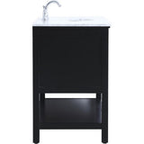 Elegant Decor Metropolis 48 Single Marble Top Bathroom Vanity In Black