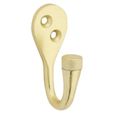 National Hardware N337-911 Powell Knurled Hook, 2-5/8, Brushed Gold