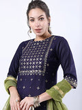 Ketch Polyester Womens Kurta&Duppatapalazzo (Khk3000302_Purple Purple S