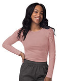 SIVVAN Scrubs for Women Long Sleeve Comfort Underscrub Tee S8500 Blush XS