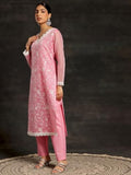 Libas Women'S Cotton Blend Kurta Set (272460R_Pink Pink Xl