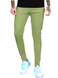 LookMark Men's Slim Fit Solid Lycra Blend Full Elastic Sport Wear Running Gym Stretchable Jogger Track Pant in Pista Color(Track 03 Pista-XXL),Pista