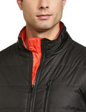 Fyltr Men'S Lightweight Winter Puffer Jacket With Contrast Piping Detail - Stand Collar | Full Zipper | Side Pockets | Ribbed Hem & Cuff,Every Ebony,Every Ebony,2Xl