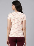 Enamor Women'S Fruits Slim T-Shirt (E247_Soft Pink Strawberry Aop M)