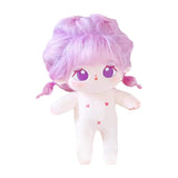 niannyyhouse 20cm Plush Doll Purple Girl Humanoid Stuffed Body no Attribute 8in Normal Body Wearable Clothing Dress Up Gifts (13