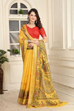 Greciilooks Women'S Cotton Sarees (Gl-S2436_Yellow)