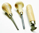 JTS Stone Setting Tools Set of 3 Jewelry Stone Prong Pusher, Bezel Pusher and Roller