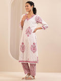 Libas Women'S Cotton Kurta Sets (99616 White M