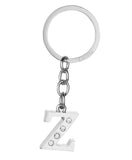 Caristo English Alphabet Letter Z (Kc3) Silver Metal Name Keychain For Car Bike Men Women Kids