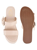 Shoetopia Fashionable Cream Platform Heels For Women & Girls /Uk5,Cream,5,B0C3RLKC16