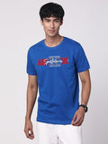 Adro Men'S Graphic Printed 100% Cotton T-Shirt - Regular Fit, Printed T-Shirts For Men (Rn24-Spt-Rb_Royal Blue_M)