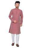Be Active Cotton Men'S Embroidered Lucknowi Red Kurta Set || Men Kurta Pajama || Men Kurta Pajama Set || Kurta Pajama For Men (R