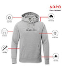 Adro Fearless Printed Hoodie/Sweatshirt For Men (H22-M-Frl-Gr_Grey_Xl)