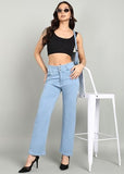 Nifty Women'S Denim Stretchable 2-Button Straight Fit Jeans (1472_Ice_34_Sky_Blue_34)