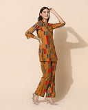 Toplot Co-Ord Set For Women Printed Straight Kurta With Pant (Simple-Pair-5141-Yellow-S),Yellow,,B0CGR7V81F