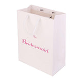 GLAADON Large The Bridesmaid Wedding Party Paper Gift Favour Bag Handle White