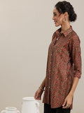 Libas Women'S Silk Blend Ethnic Motifs Regular Kurti (29612 Rust Rust Xl