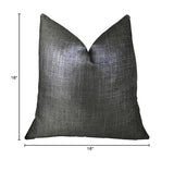 Plutus Brands Plutus Glazed Linen Indigo Handmade Throw Pillow, 16 X 16, Gray